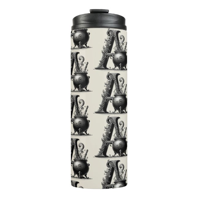 Bouteilles Isothermes Chaudière de sorcière Lettre A initiale personnali (Devant)