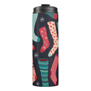 Bouteilles Isothermes Chaussettes d'hiver colorées, motif sans soudure.