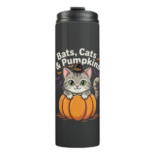 Bouteilles Isothermes Chauves-souris de Halloween Chats et Citrouilles C