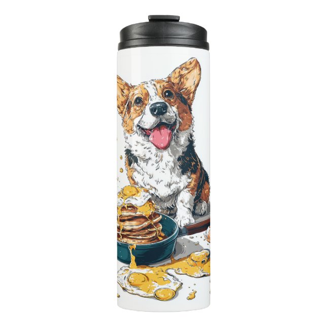 Bouteilles Isothermes Chef Corgi � Chien de cuisine drôle (Devant)