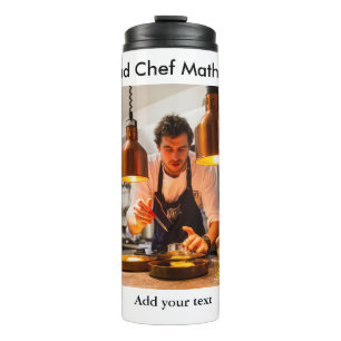 Bouteilles Isothermes Chef cuisinier ajouter nom texte hommes cuisine bo