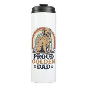 Bouteilles Isothermes Chemise de papa Golden Retriever Cadeau de père de