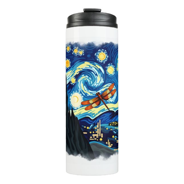 Bouteilles Isothermes Chemise Dragonfly artistique Van Gogh Starry Night (Devant)