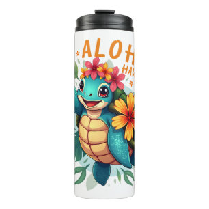 Bouteilles Isothermes Chemise hawaïenne Aloha Hawaï Tortue de mer Fille