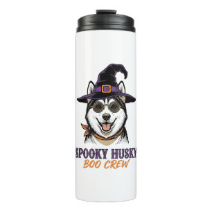 Bouteilles Isothermes Chemise Husky Halloween Sorcière Chien Graphique V