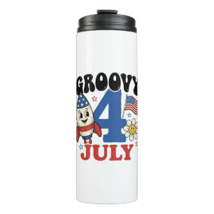 Bouteilles Isothermes Chemise patriotique de fusée Groovy 4 juillet Desi