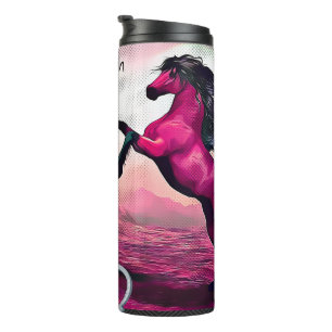 Bouteilles Isothermes Chevaux d'Imaginaire magenta en point de dessin