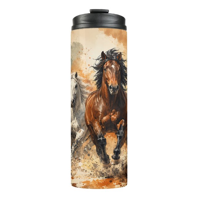 Bouteilles Isothermes Chevaux en course (Devant)