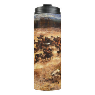 Bouteilles Isothermes Chevaux Sauvages : Majesté d'Animal Artistique.