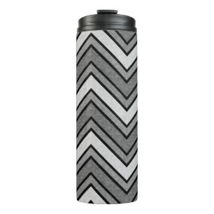 Bouteilles Isothermes chevron croquis gris et noir