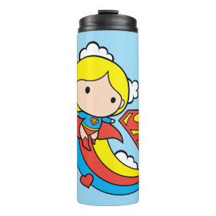 Bouteilles Isothermes Chibi Supergirl volant arc-en-ciel