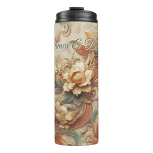 Bouteilles Isothermes Chic, Elegant Crèmes & cuir texture fleur look