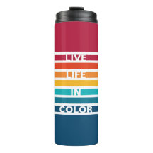 Chic rayures colorées Motif Live Life in Color