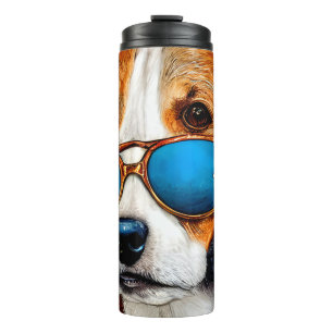 Bouteilles Isothermes Chien beagle avec lunettes de soleil