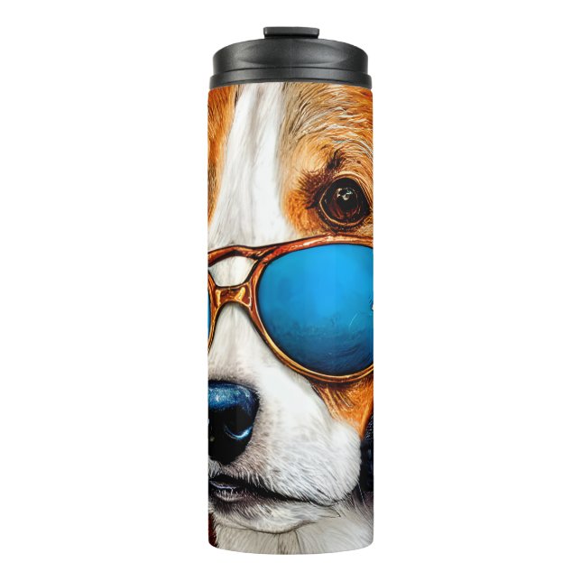 Bouteilles Isothermes Chien beagle avec lunettes de soleil (Devant)