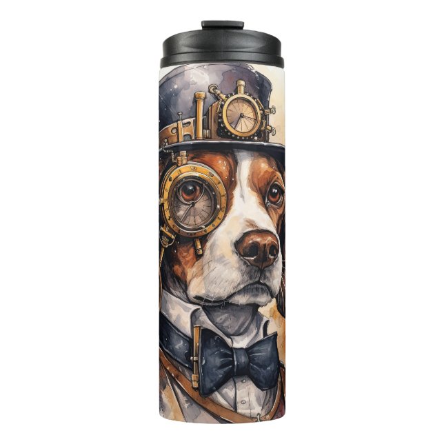 Bouteilles Isothermes Chien Beagle Steampunk (Devant)