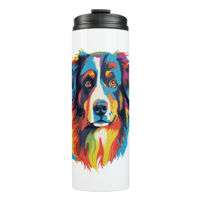 Bouteilles Isothermes Chien berger australien coloré (Devant)