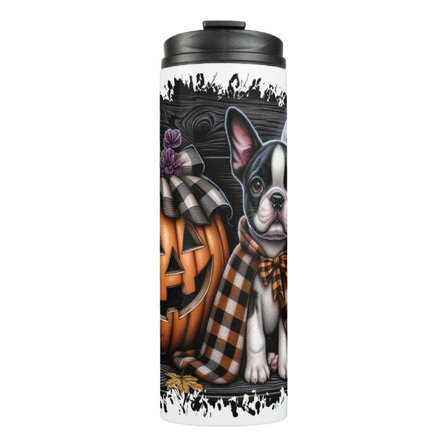 Bouteilles Isothermes Chien Boston Terrier Halloween (Devant)