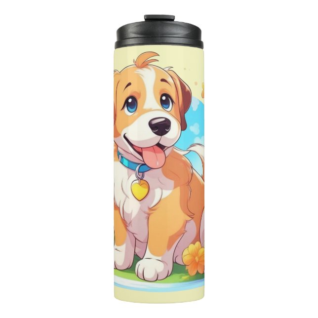Bouteilles Isothermes Chien chiot mignon (Devant)