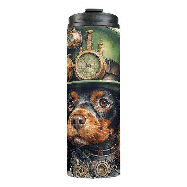 Bouteilles Isothermes Chien Cocker Steampunk (Devant)