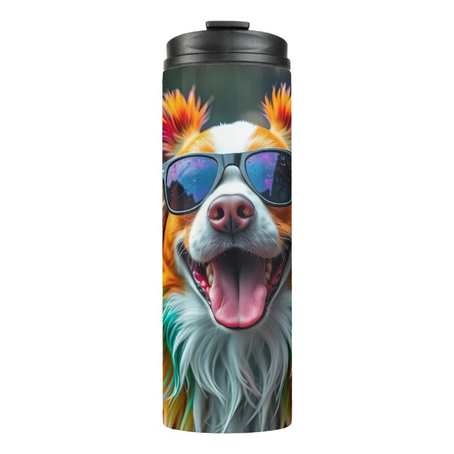 Bouteilles Isothermes Chien Coloré Pop Art Éclaboussure (Devant)