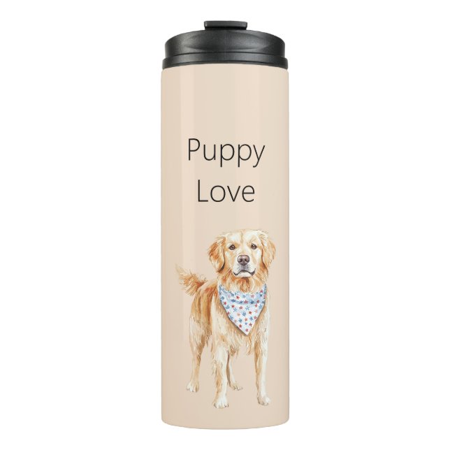 Bouteilles Isothermes Chien Crème Amour de Chiot (Devant)