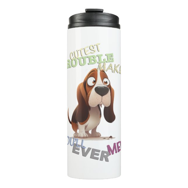 Bouteilles Isothermes Chien Cuttest Trouble Maker Cute Adorable Funny (Devant)