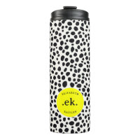 Chien Dalmatien Motif Abstrait Monogramme Rose Cha