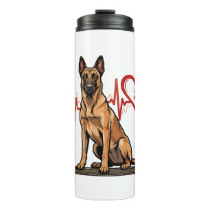 Bouteilles Isothermes Chien de berger belge Battement de coeur Patte Coe