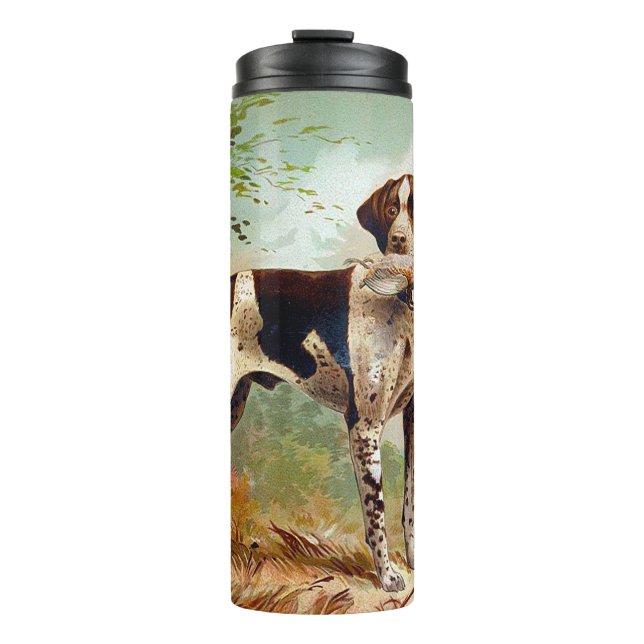 Bouteilles Isothermes Chien de chasse avec oiseau dans la bouche (Devant)