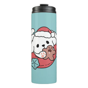 Bouteilles Isothermes Chien de Noël à Santa Hat - Jour de Noël pour Anim