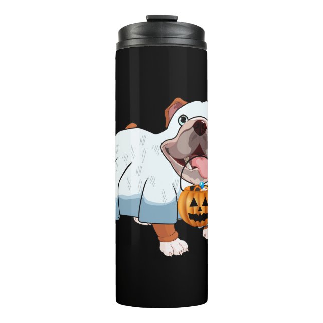 Bouteilles Isothermes Chien d'Halloween de Bulldog (Devant)