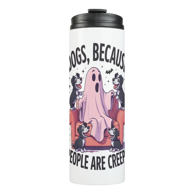 Bouteilles Isothermes Chien d'Halloween éffrayant Fantôme Éffrayant (2) (Devant)