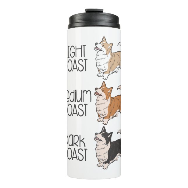 Bouteilles Isothermes Chien et café de Corgi (Devant)