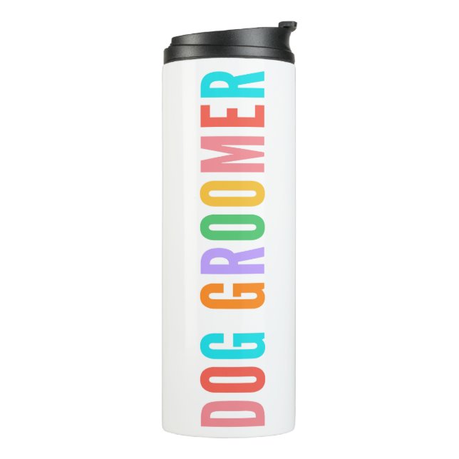 Bouteilles Isothermes Chien Groomer Tumbler, Cadeau Pour Chien Groomer (Tourné sur la gauche)
