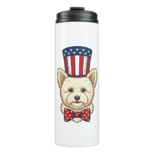 Bouteilles Isothermes Chien patriotique chapeau haut de forme vintage ve