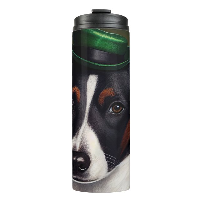 Bouteilles Isothermes Chien Rat Terrier en robe de la Saint-Patrick (Devant)