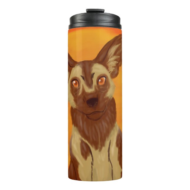 Bouteilles Isothermes Chien sauvage africain (Devant)