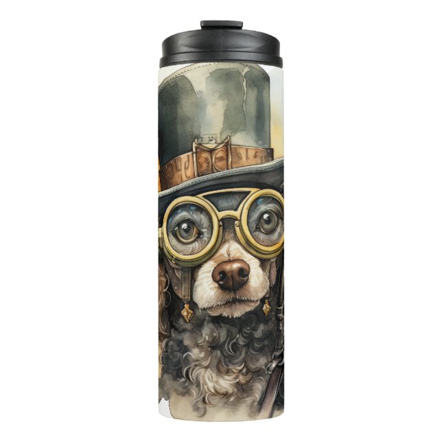 Bouteilles Isothermes Chien Steampunk Caniche (Devant)