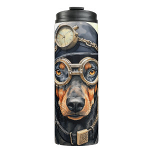 Bouteilles Isothermes Chien Steampunk Doberman Pinscher