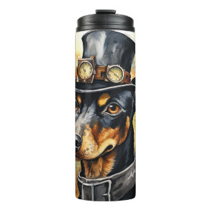 Bouteilles Isothermes Chien Steampunk Dobermann Pinscher