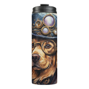 Bouteilles Isothermes Chien Steampunk Golden Retriever