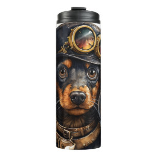 Bouteilles Isothermes Chien teckel steampunk