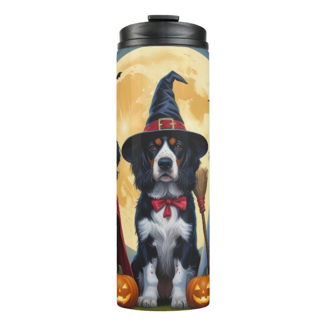 Bouteilles Isothermes Chiens de Setter anglais Citrouille Halloween Funn (Devant)