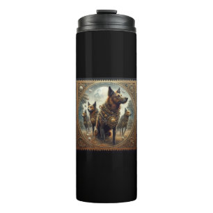 Bouteilles Isothermes Chiens De Steampunk À La Chasse