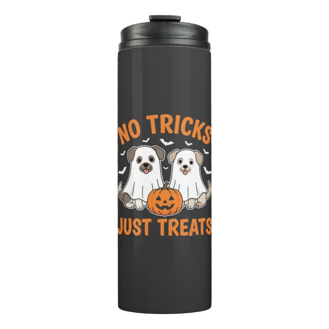 Bouteilles Isothermes Chiens fantômes d'Halloween Pas de tours juste des (Devant)