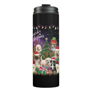 Bouteilles Isothermes Chiens Joyeux Noël Lumière