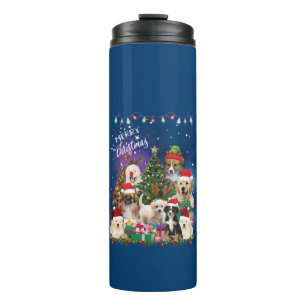 Bouteilles Isothermes Chiens Joyeux Noël Lumière