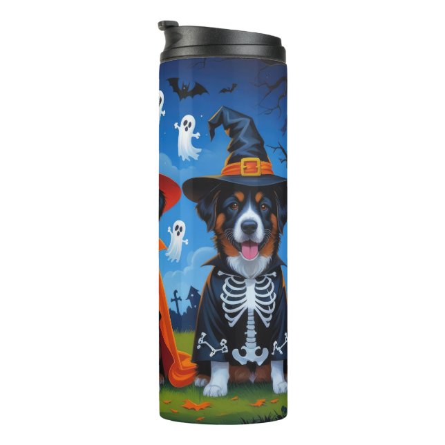 Bouteilles Isothermes Chiens Malinois belges Citrouille Halloween Funny (Tourné sur la droite)