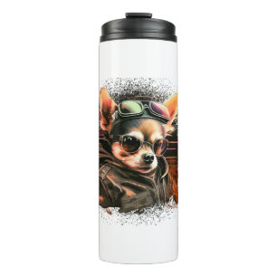 Bouteilles Isothermes Chihuahua Biker Motorcyle Riding Chien Papa